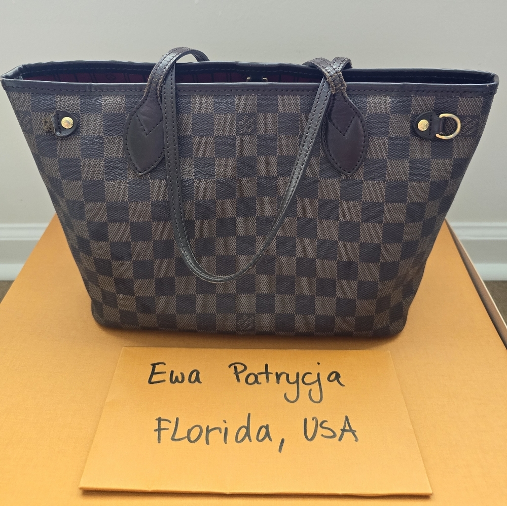 Authenticated Louis Vuitton Neverfull PM damier ebene